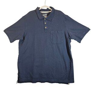 Duluth Mens XL Tall Navy Blue Polo Shirt Pocket
